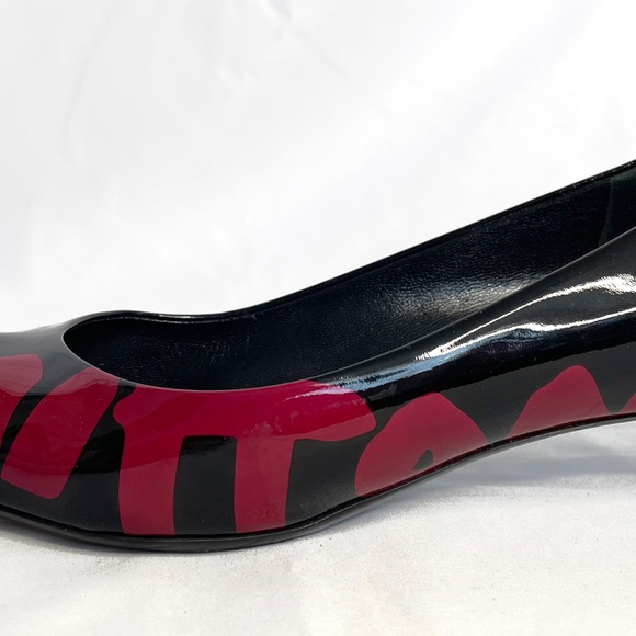 Louis Vuitton x Stephen Sprouse Black and Pink Graffiti Kitten Heels - Picture 3 of 7